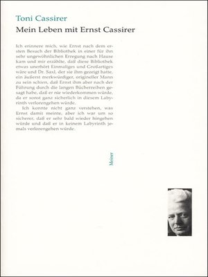 cover image of Mein Leben mit Ernst Cassirer